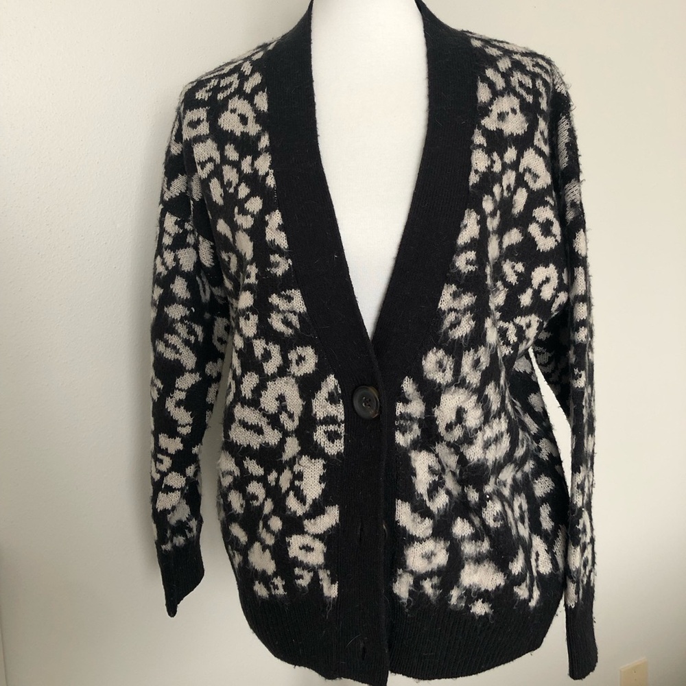 Animal print cardigan